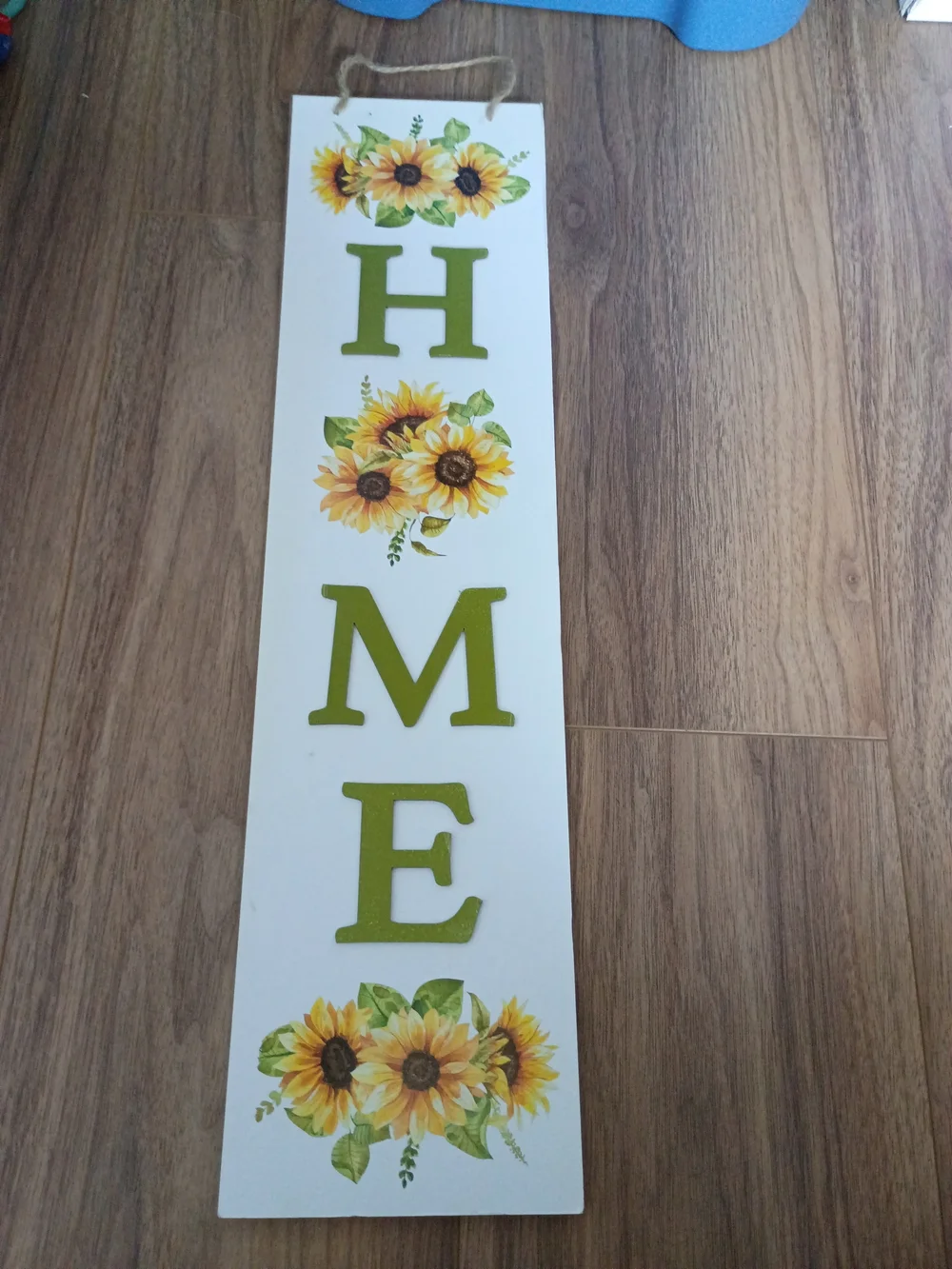 HOME Sunflower Wall Sign - Green Letters